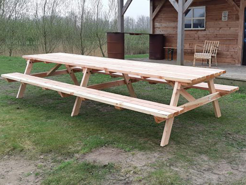 Haarzelf Ontvangst willekeurig Picknicktafel van Douglas hout groot | Duurzaam hout